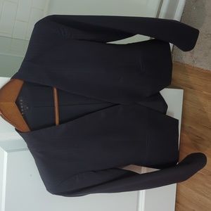 Theory size 4 Navy Blue pinstripe blazer